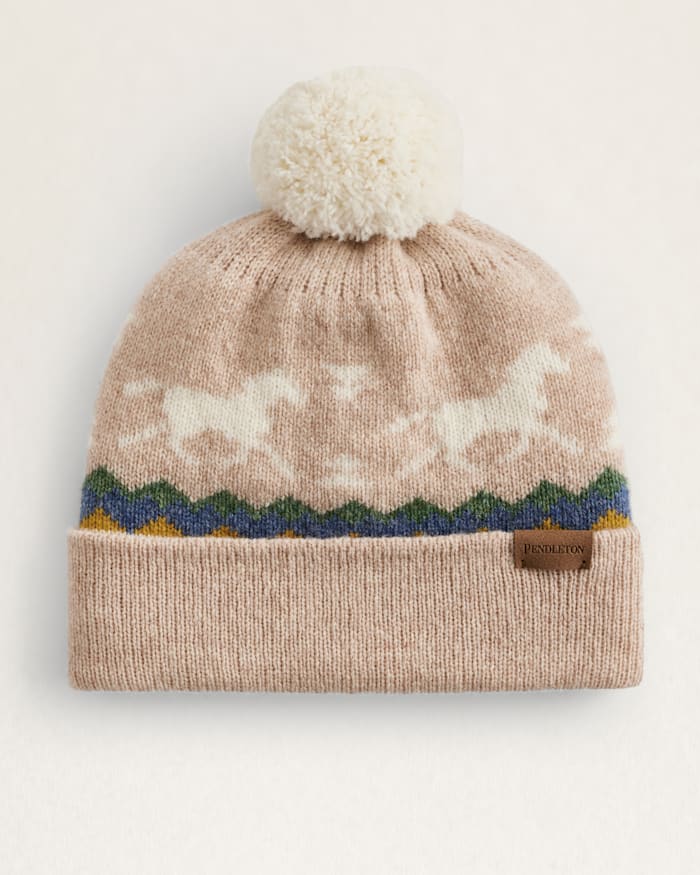 HORSE LAMBSWOOL POM HAT